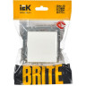 Выключатель 1-клавишный проходной IEK BRITE 10А ВС10-1-6-БрБ белый - BR-V12-0-10-K01